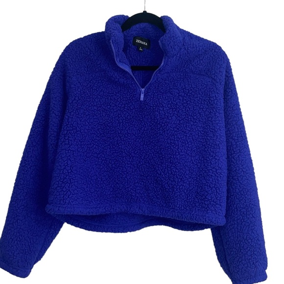 Zenana Outfitters Jackets & Blazers - Zenana Royal Blue Sherpa Jacket Size Large